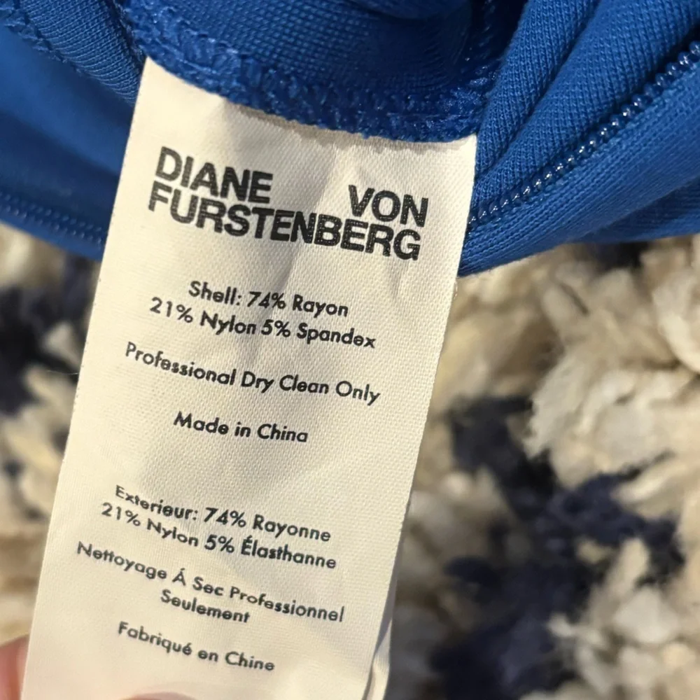 Diane Von Furstenberg Hadlie French Blue Sheath Hadlie Dress Midi- size 10